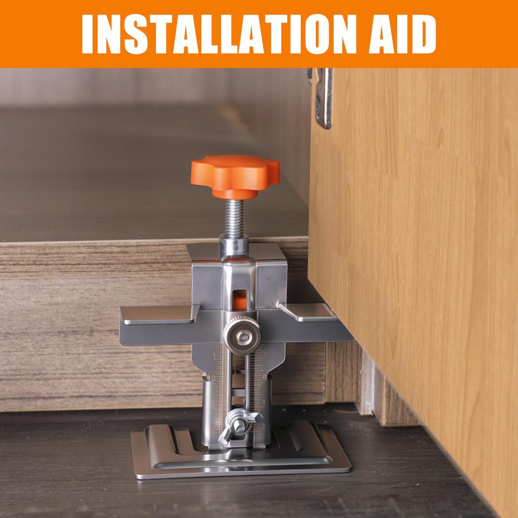 Sturdy Stainlesses Steel Cabinet Door Installation Jig with Adjustable Support Arm for Easy and Practical Positioning