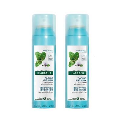 Klorane Aquamint Cool Sebum Dry Shampoo 150ml 2 Pack Special