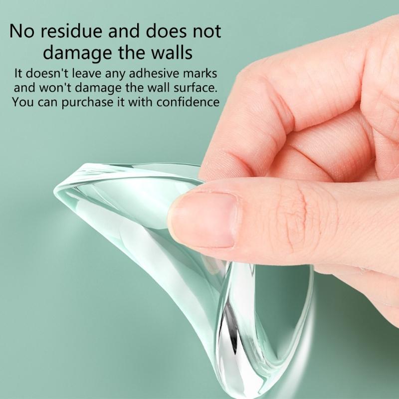 Thickened Door Stoppers Bumper Strong Wall Protectors No Residues Adhesive Reusable Silicone Pad for Furniture Door