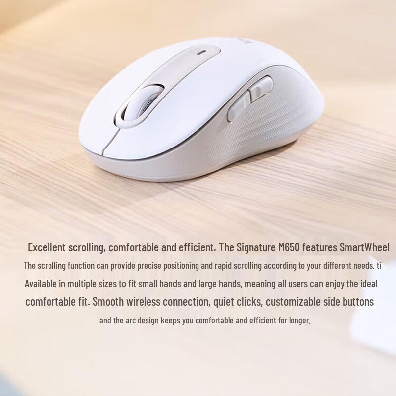 

Logitech M650 Wireless Silent Ergonomic Mouse