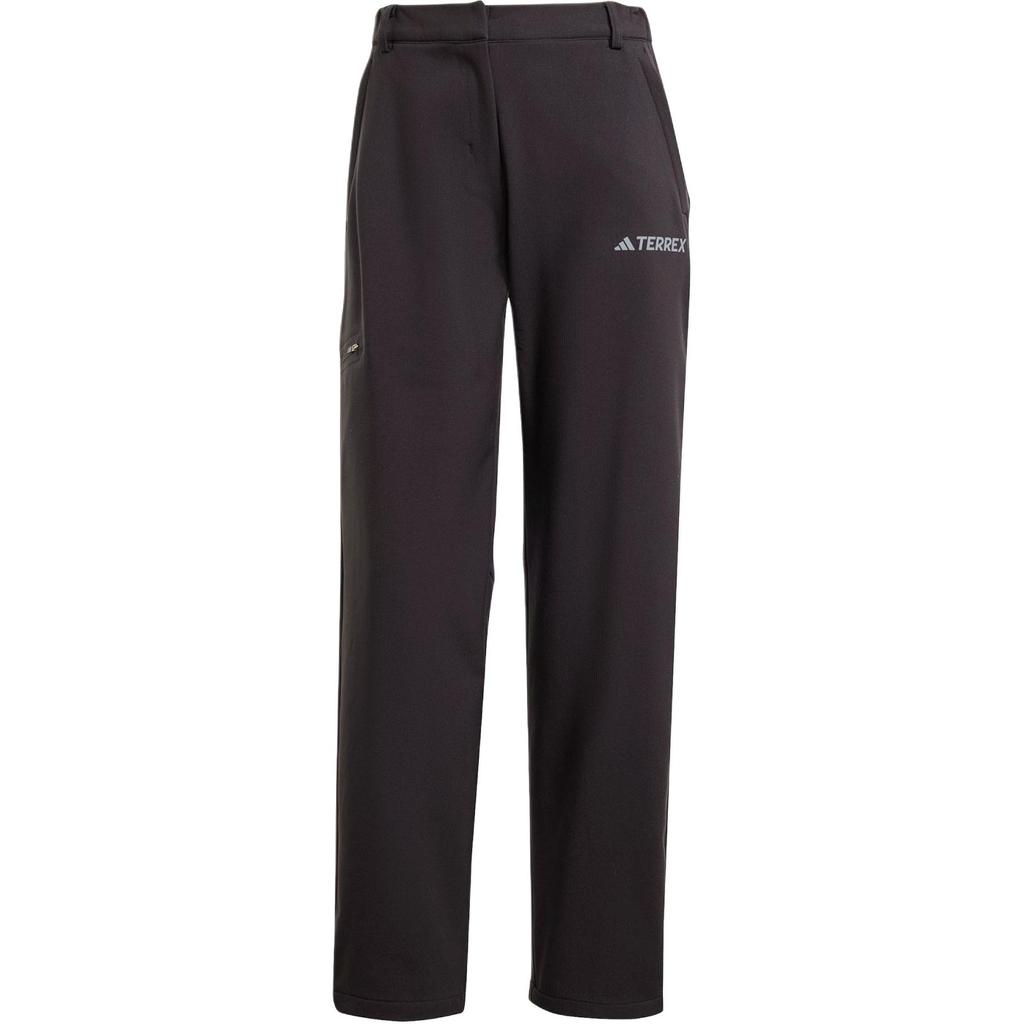 Adidas Xploric Brushed Softshell Letter Print Water-Resistant Sports Zipper Casual Pants Women pants Black JP2093