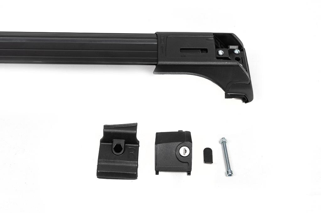 Belki poprzeczne na zintegrowane relingi dachowe zamykane na klucz Skybar V2 (2 szt.) do 120 cm, Szare