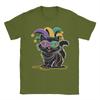 Cute Mardi Gras Cat T Shirts for Unisex Cotton Funny TShirt Round Neck  Tees Short Sleeve Clothing Printed