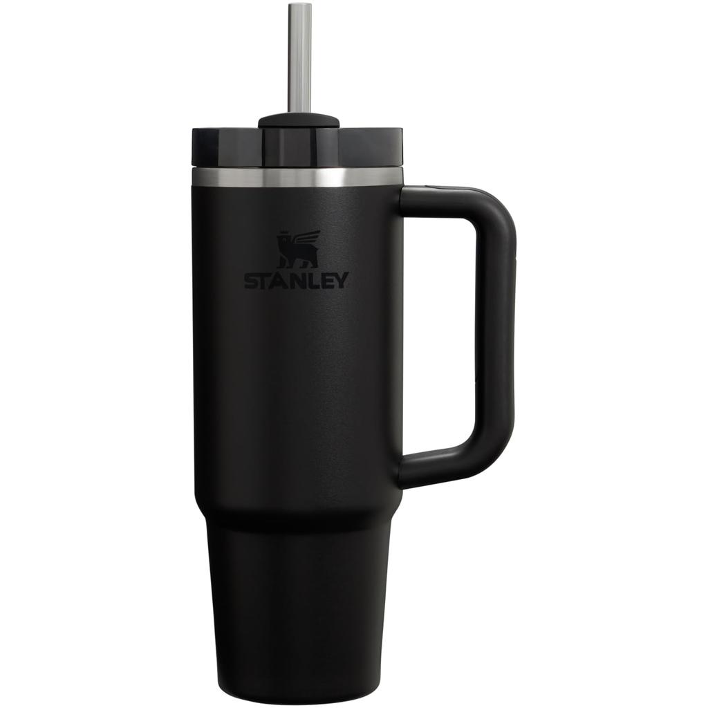 Stanley 1913 H2.0 Vacuum Quencher 0.89L Black 2.0 - Insulated, Durable, Straw Water Bottle for Summer, Outdoor Use, Dishwasher Safe, Warranty (Genuine