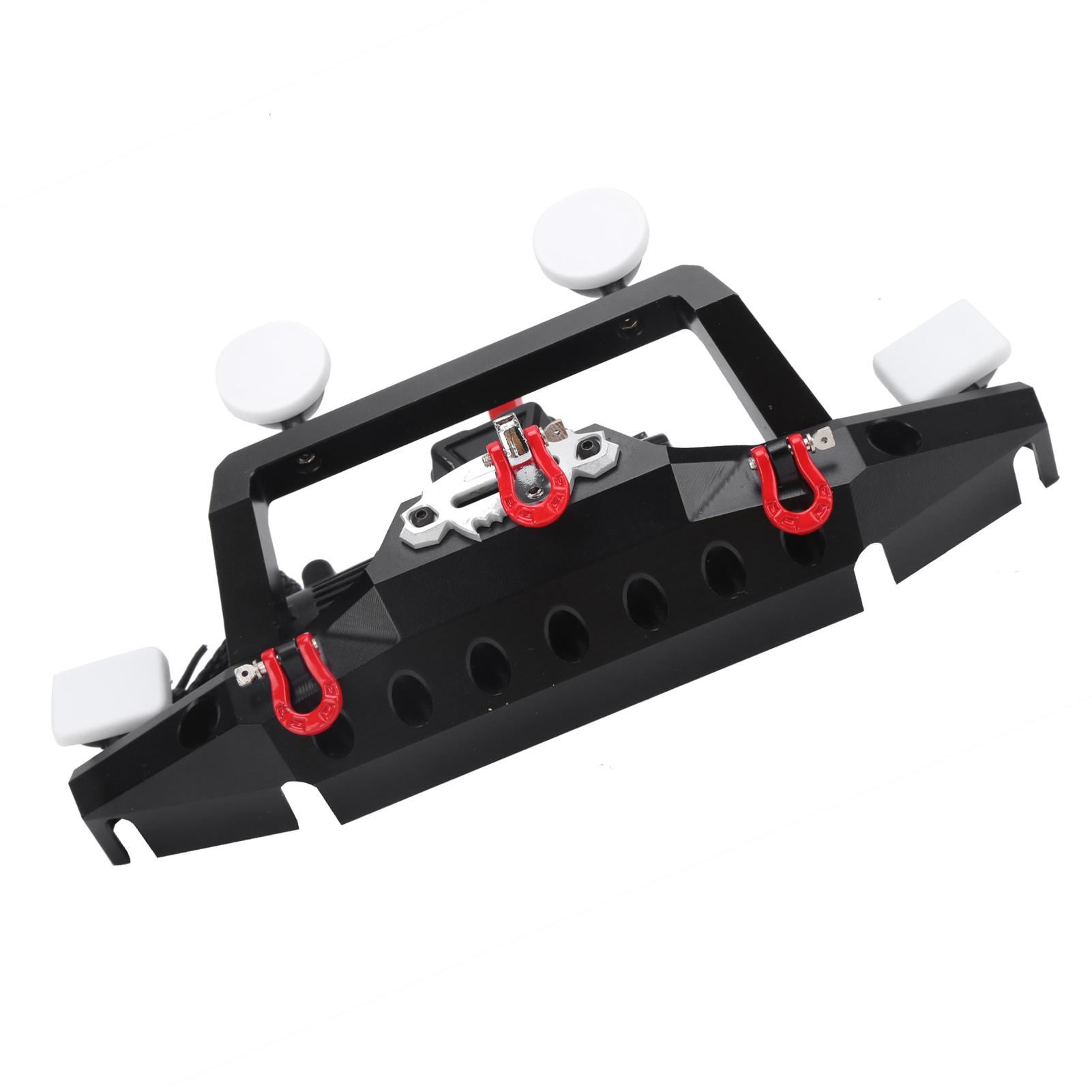 

Front Bumper with LED Light Electric Winch and Controller for Traxxas TRX4/Axial Scx10 II