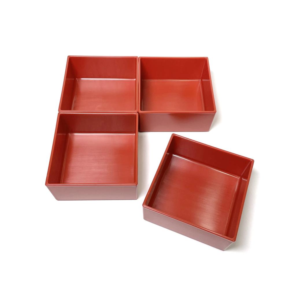 Tradition Acoustic TRIBECA 3-Tiered Jubako Box, Black/Gold Dot Design, 18cm, Made in Japan