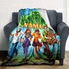 Scooby Doo Gang Runs From Monster Multipurpose Personalized Blanket Customize Your Name Comfortable Perfect For Sofa Couch Office Bed Picnics Four