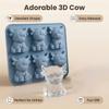 Highland Cow Silicone Mould 6 Compartments Animal-Shaped Ice Tray for Diy Fondant Cake Chocolate Mold Ice Cube Cake Mould Baking