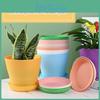 Environmental Protection Resin Plastic Flower Pot For Desktop And Window Sill
