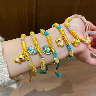 Chinese Style Colorful Horse Pendant Bracelet - Light Luxury Hand Jewelry for Women