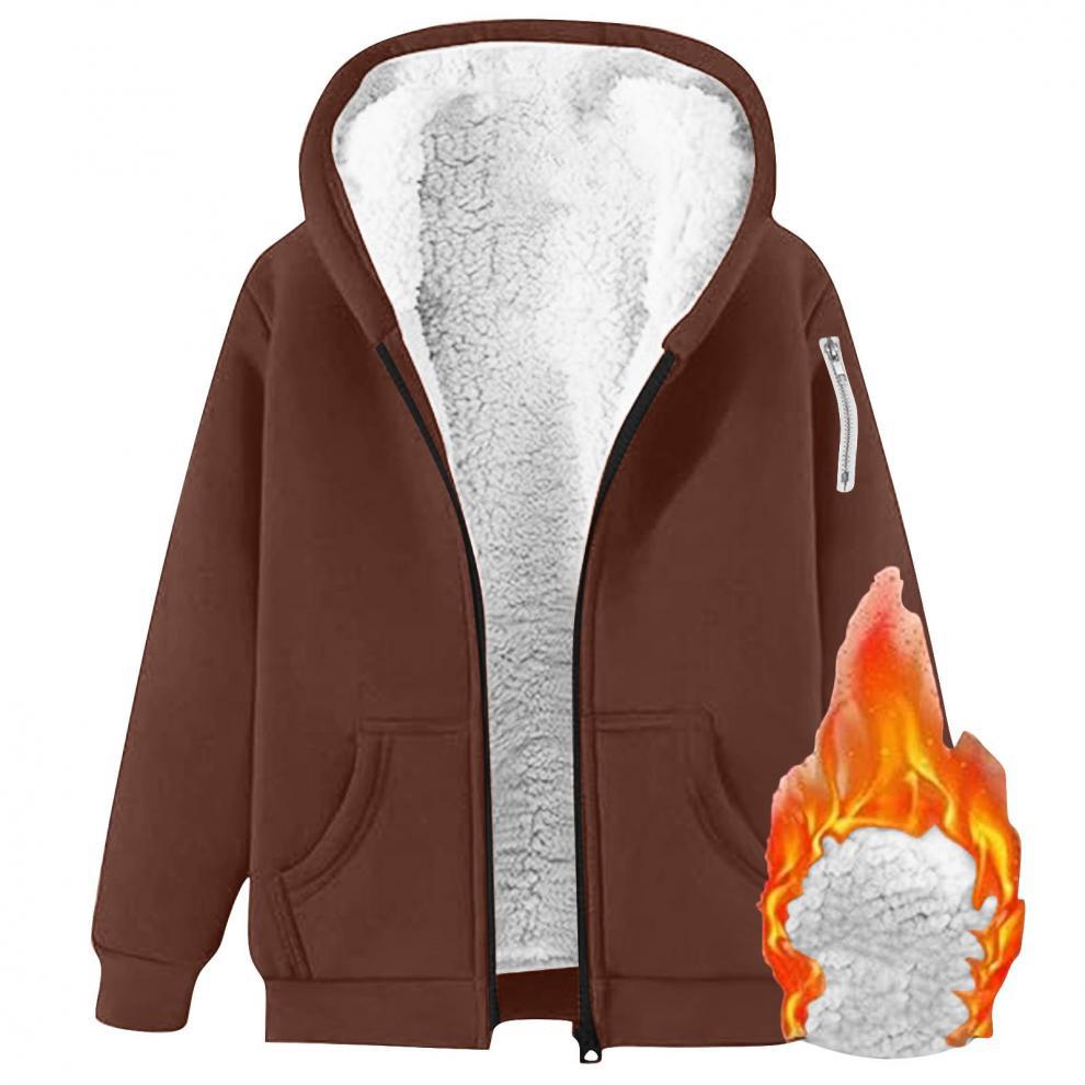 A Loose and Casual Hoodie for Women In Autumn and Winter, with Added Fleece and Thickened Warmth