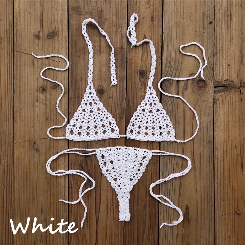 Bikini Micro Trendy Fatto a Mano all'Uncinetto
