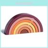 Wooden Rainbow Arch Building Blocks Educational Toy For Kids Learning Play