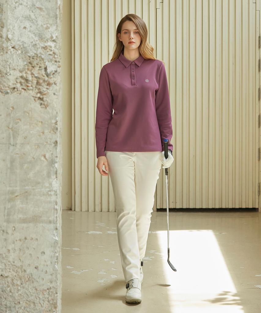 APPLE+RIND Brushed Collared T-Shirt_Deep Pink