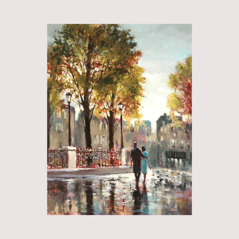 

Винтажный абстрактный городской уличный холст, картина, пейзажный постер для гостиной, спальни, домашний декор, настенная картина, безрамное 30x40cm