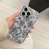 Sleek Transparent Floral Lace phone case mobile phones for iphone 17 pro max cover Glass for iPhone 17 16 15 14 13 12pm Pro Plus