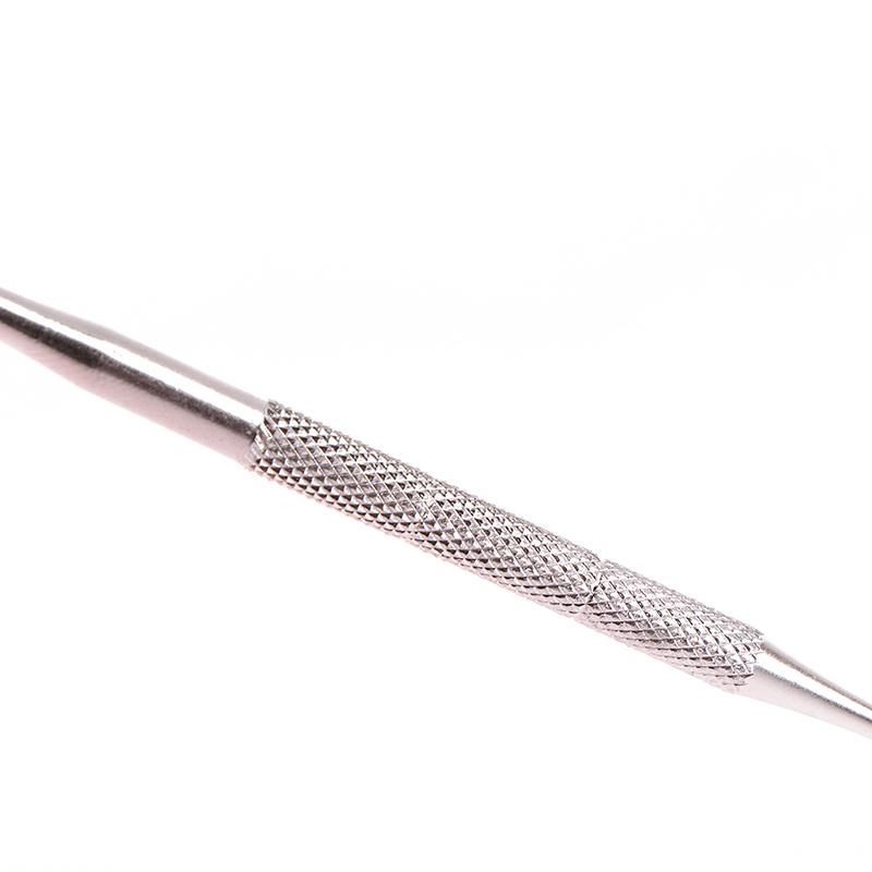 Odstraňovač nečistot Tyčinka Dvoustranný Nástroj pro péči o nehty Nail Art Nerezová ocel Pro péči o nohy