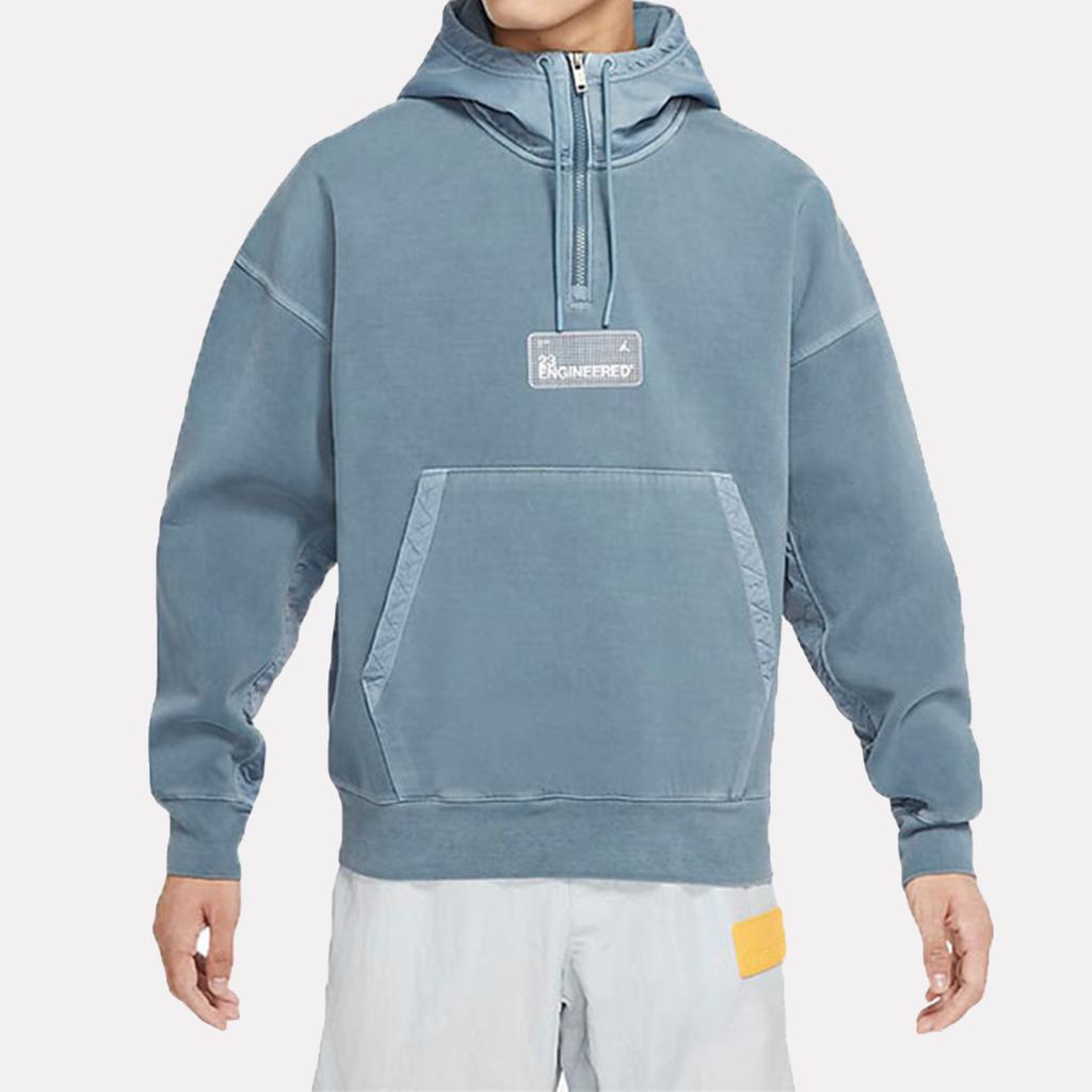 Jordan Sudadera con capucha tejida de punto casual deportivo para hombre Tops Azul ozono CK9037-033