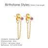 EMANCO Zircon Birthstone Pendant Earrings 12 Zodiac Signs Stainless Steel Jewelry Party Gifts
