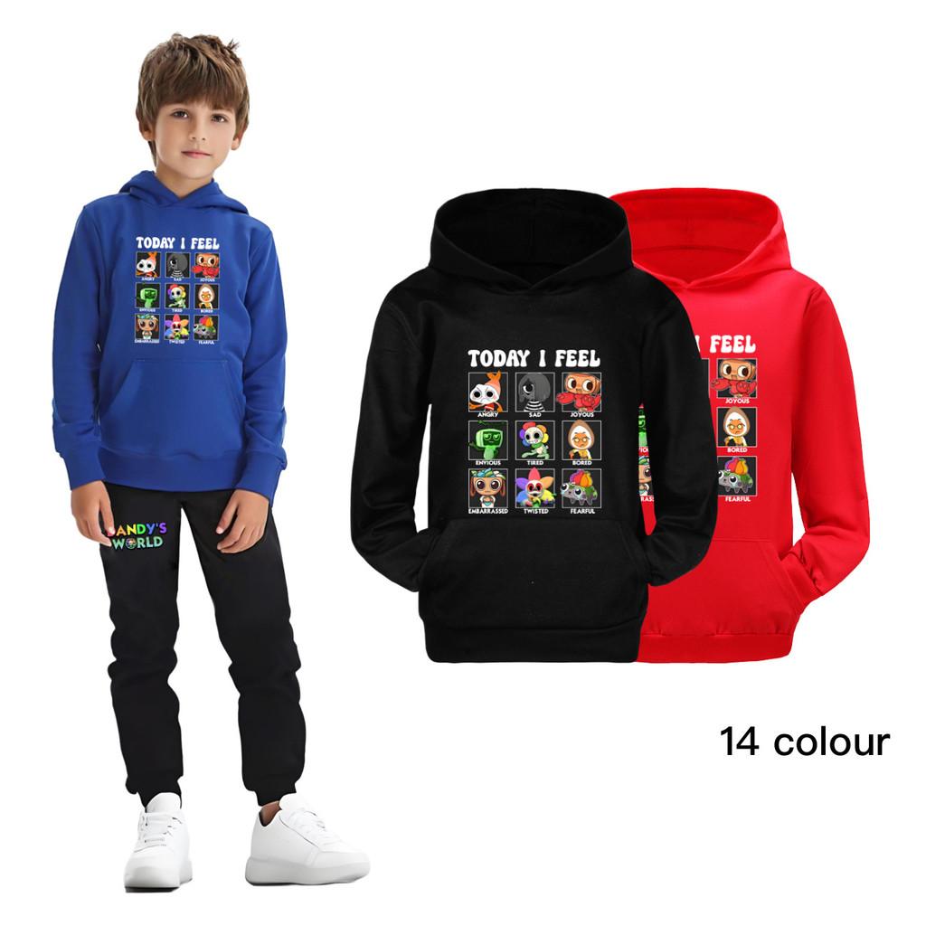 5405 Kinder Jungen Mädchen Dandy World Bedruckte Freizeit Kapuzenpullover mit langen Ärmeln