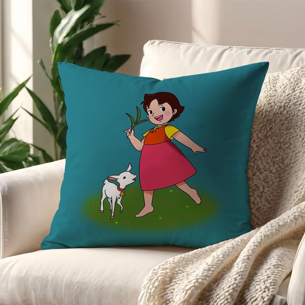 Cartoon H-Heidi Girl Cute cushion cover Pillow Cover Home Sofa living Decoration Room  Office Car Nordic Simplicity