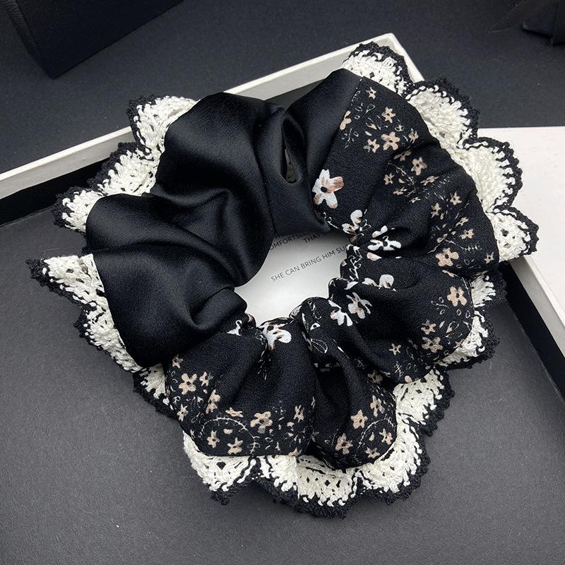 2025 New French Lace Cashew Flower Hair Tie: Niche Design Bun Accessory for Women
