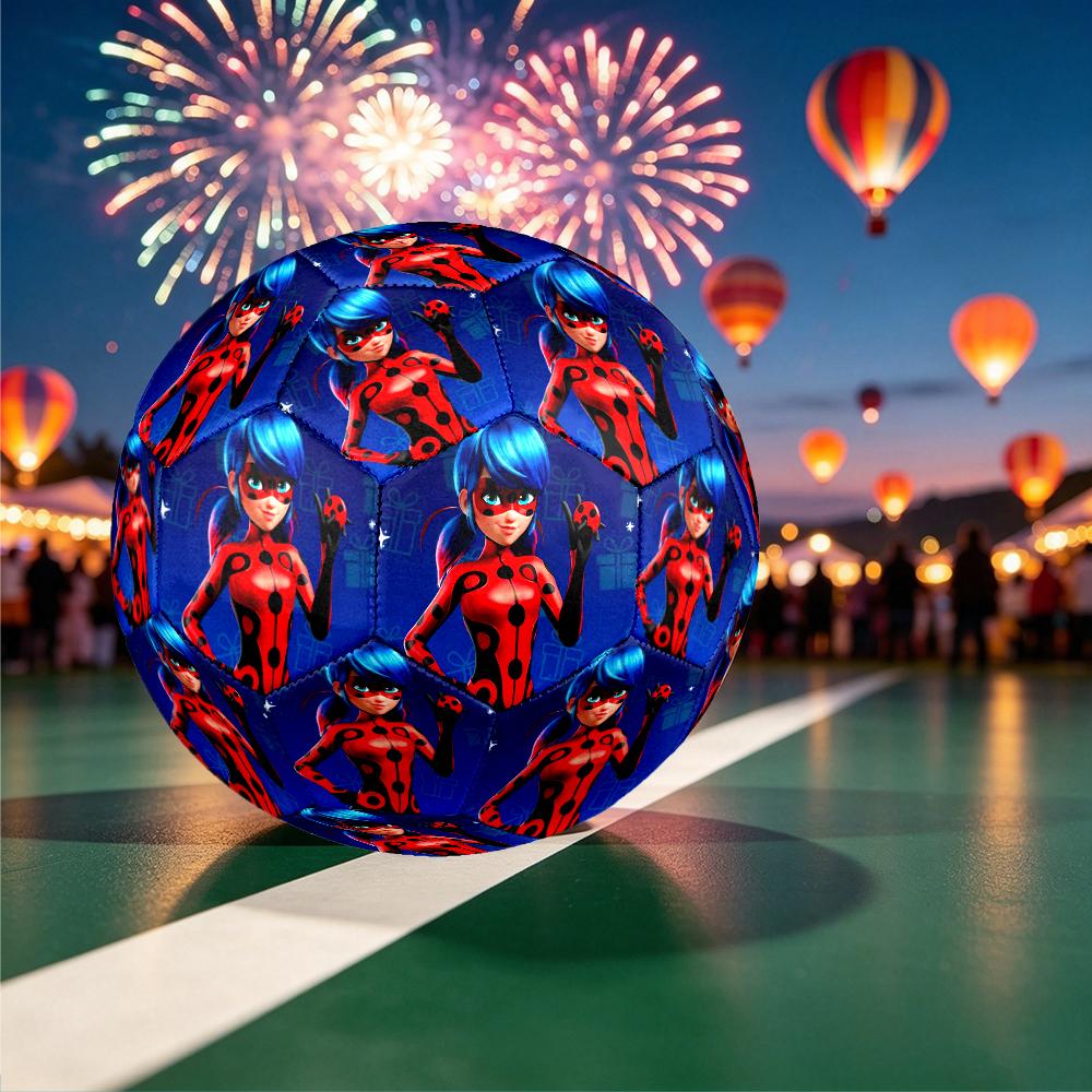1pc Ladybug Size 5 Soccer Ball, Standard Sport Football Firm Stitching for Training And Match, Gentle on the Feet, Durable and Unique