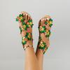 Women Bohemia Slippers Fashion Floral Beach Sandals Women Non Slip Designer Shoes Casual Slip on Slippers 2024 Slides Women