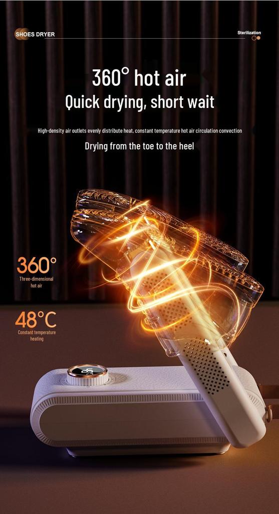 Folding Multi-Functional Retractable Shoe Dryer & Timer