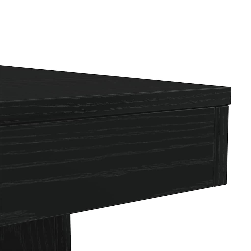 LED Coffee Table Black Oak Effect 90 X 50 X 40 Cm