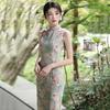 Sleeveless daily national style new Chinese style Suzhou long cheongsam improved young 1011 new women's high sense summer