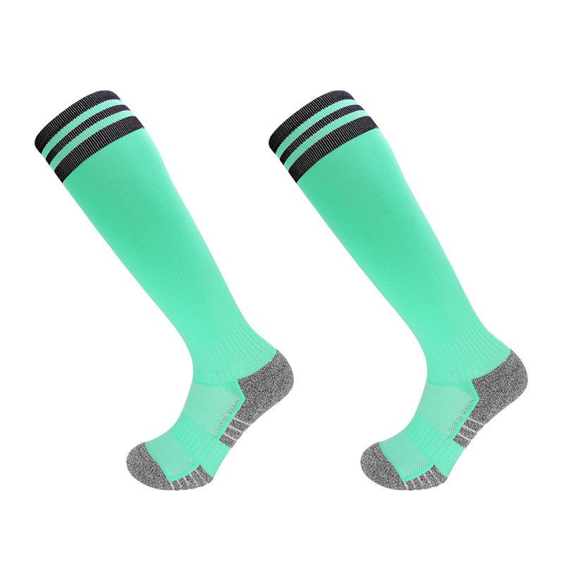 Over-the-Knee Cross-Striped Soccer Socks: Non-Slip, Sweat-Wicking, Thick Towel Sole for Professional Training Children