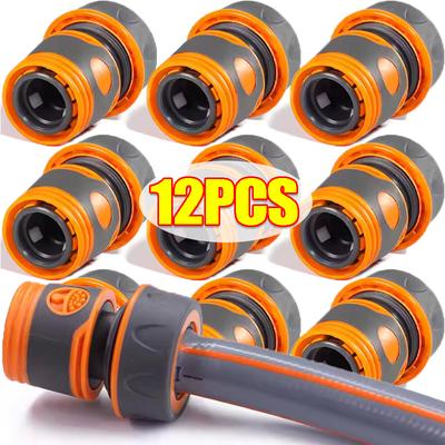 1/12Pcs Garden Hose Adapter Connector Tap Extender Hose Quick Connection Stop Coupler Joint Water Pipe Irrigation Fittings 1/2"