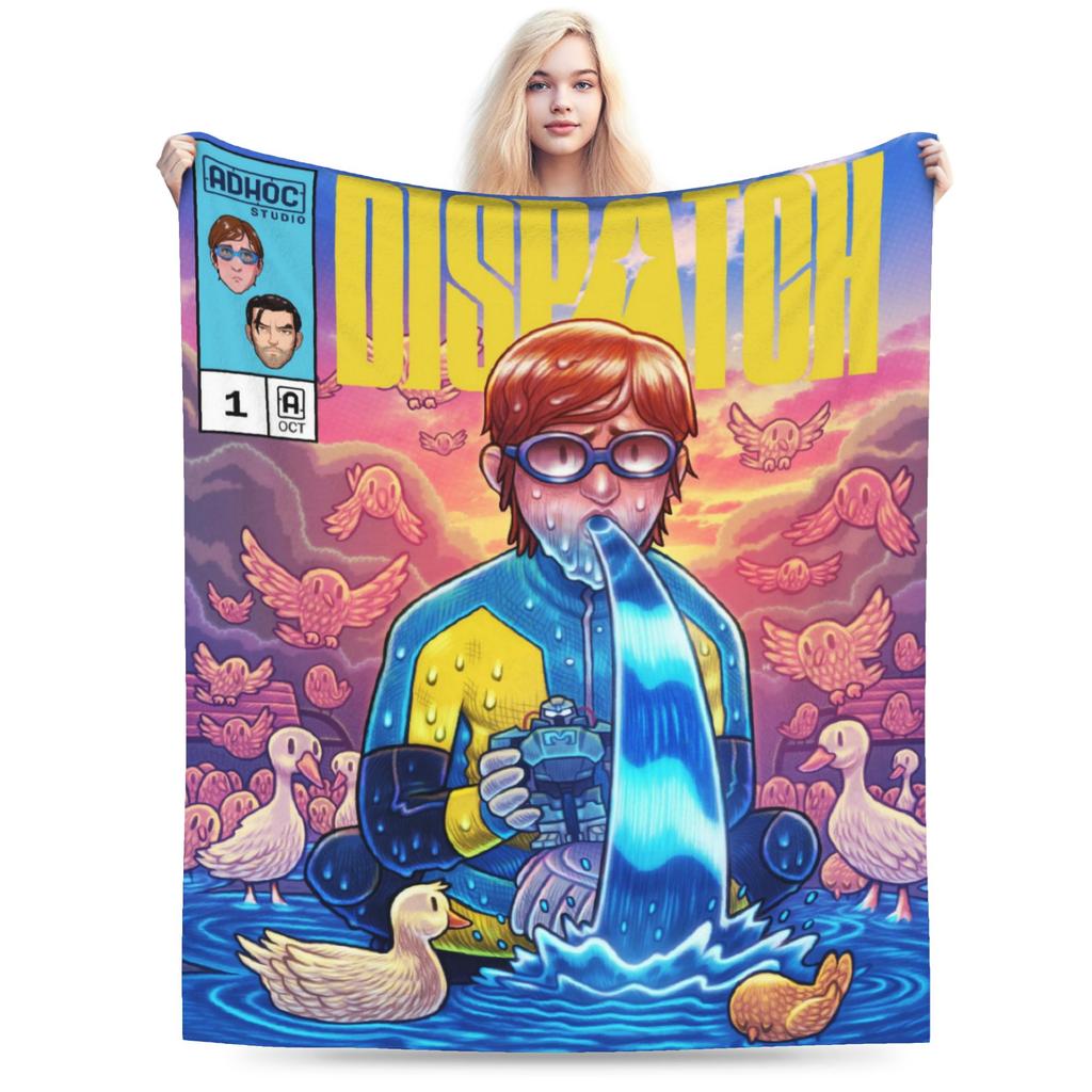 Покрывало для игры Dispatch Blanket Cover Invisigal Водяной Мальчик Шерстяное Пледовое Покрывало Декор для Путешествий на Самолете Ультрамягкое Теплое Покрывало на Кровать