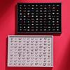 Flat Bottom Rings Display Organizer 100 Slot Wood Velvet Jewelry Pallet  Display Props