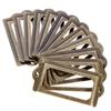 12 pz Telaio Estrazione Etichetta in Metallo Ottone Antico Porta Etichette in Ottone Portatile Vintage Multifunzione Conveniente per Mobili Armadio