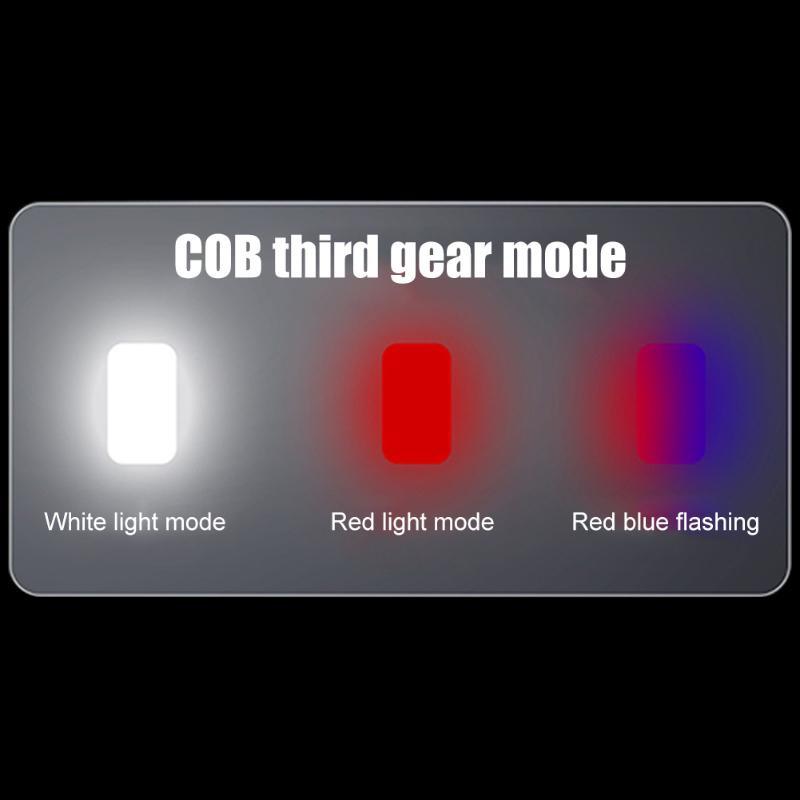 COB LED Flashlight Rechargeable Flashlight Mini Torch Magnet Emergency Power Bank Outdoor Camping Pocket Light