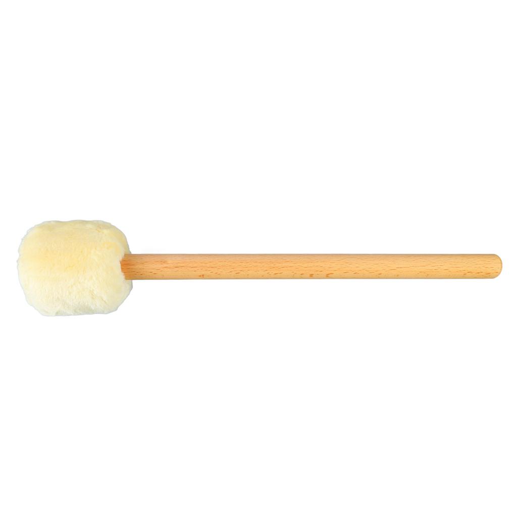 Drum Mallet Soft Felt Head Drumstick with Long Handle for Xylophone Timpani Beater Beige