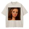 Cotton Vintage Washed Kawaii Disgusting Doll Face Funny Meme T Shirt  Fashion Menwomen Male Acid Wash Tees Vintage