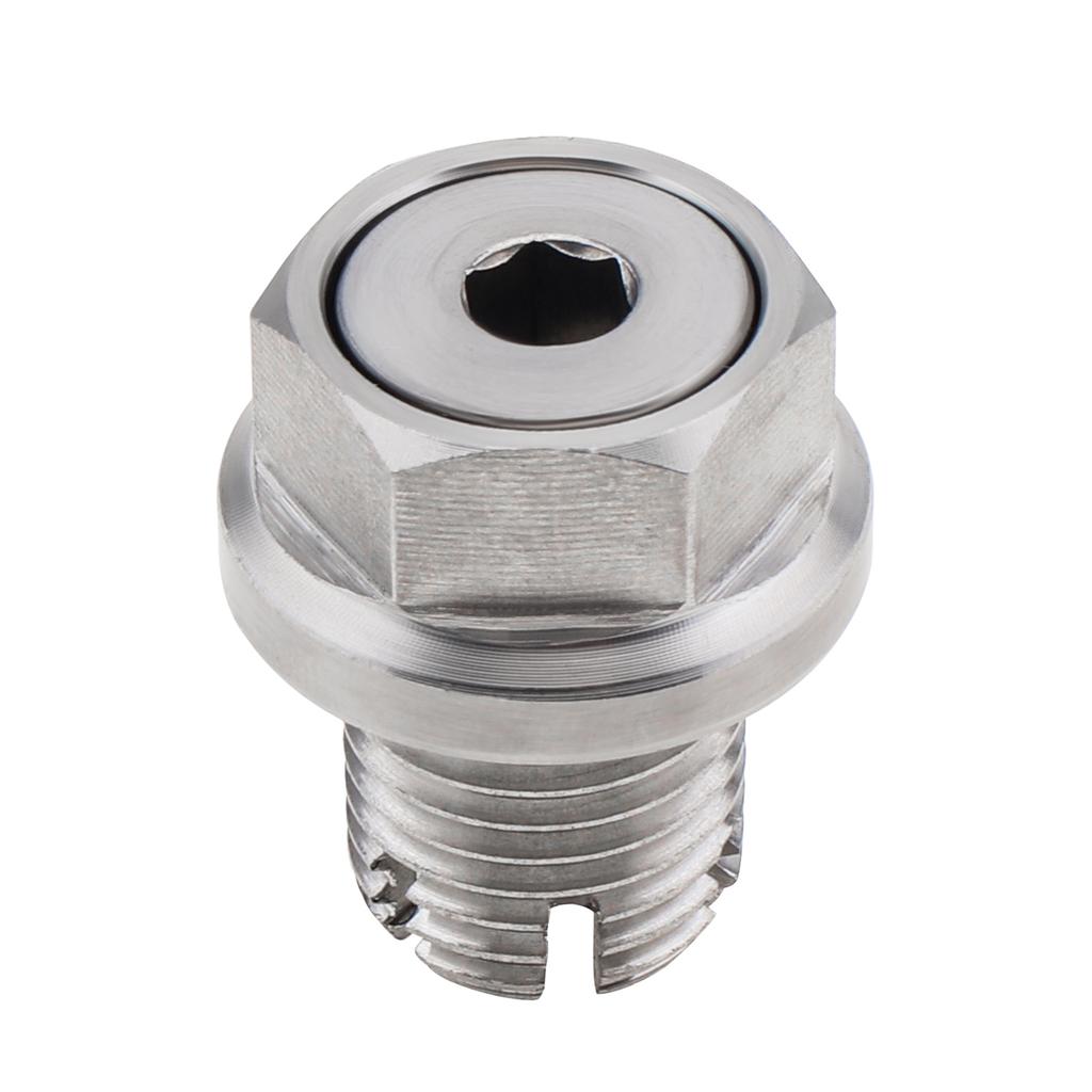 M14.1X1.5 Edelstahl Selbstschneidende Ölablassschraube Gewindereparaturset mit O-Ring Inbusschlüssel für Ölwanne Silber