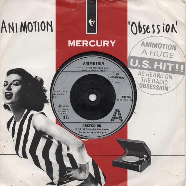

7inch Record ANIMOTION - Obsession PH34 Mercury 1985 UK Dance & Electronica Used
