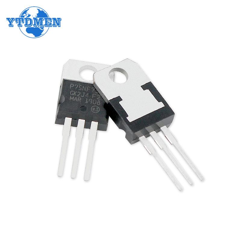 5PCS STP75NF75 P75NF75 Mosfet Transistor TO-220 Field Effect Transistors 75v 80A