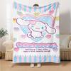 1pc Sanrio Cinnamoroll1 Blanket, Gift, for Men and Women, Soft Blanket, Good for Sofa Bed Couch Travel, Lightweight Flannel Blanket