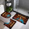 Elvis 3Pcs Personalized Name Bathroom Mat Set Toilet Lid Cover Ushaped Foot Mat Nonslip Floor Mat For Bathroom