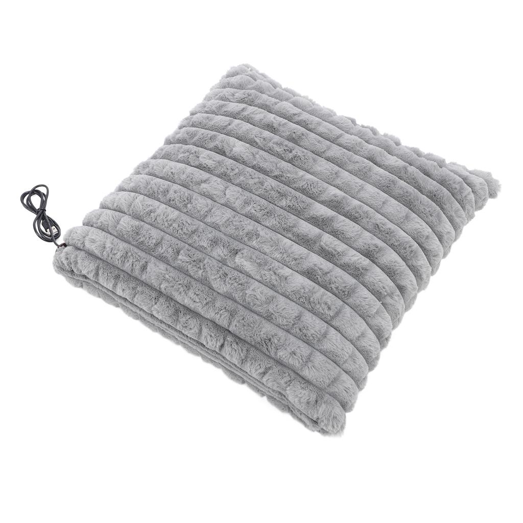 USB Heating Plush Pillow Electric USB Heating Pad Chair Sofa Pillow 5V Heated Back Waist Support