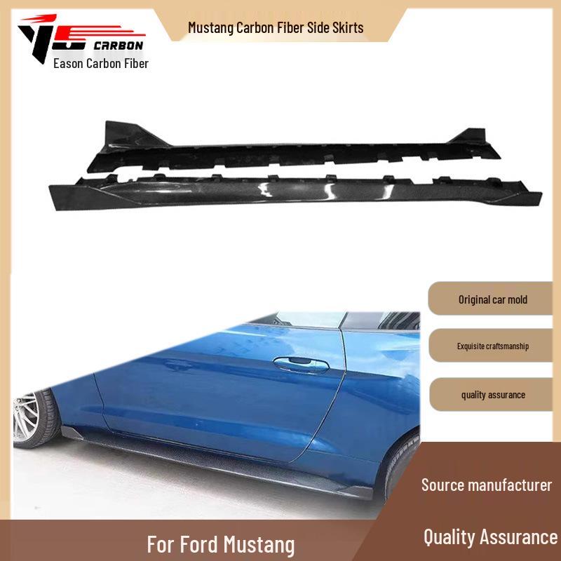 Mustang Carbon Fiber Side Skirts for 2015-2022 Models
