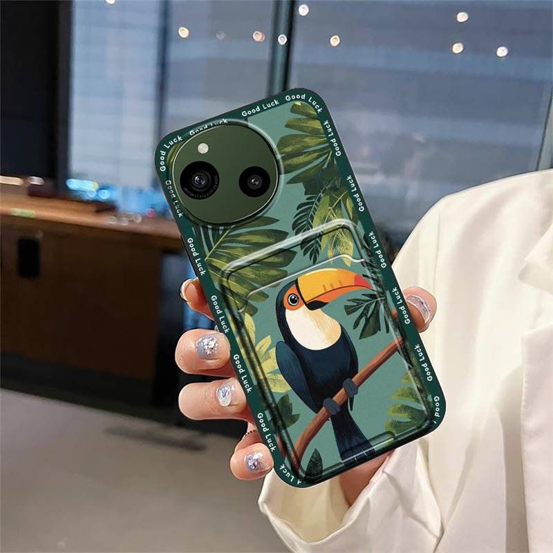 Shockproof Durable Phone Case For Sharp Aquos R9/SH-51E Cute Fashion Design Card Bag Full Wrap Anti-dust Soft Case Cover
