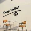 Removable Smile Face Wall Decal, Creative Decorative Sticker, Restaurant, Home, Easy To Apply,