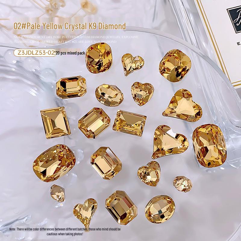 2025 Super Shiny Nail Art Rhinestones - 9 Mixed Small Diamond Decorations