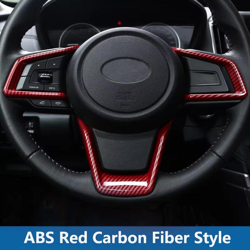 Carbon Fiber Style Steering Wheel Cover For Subaru Outback XV Impreza Leagacy 2018-24 For Forester 2019 2020 2021 2022 2025 2024